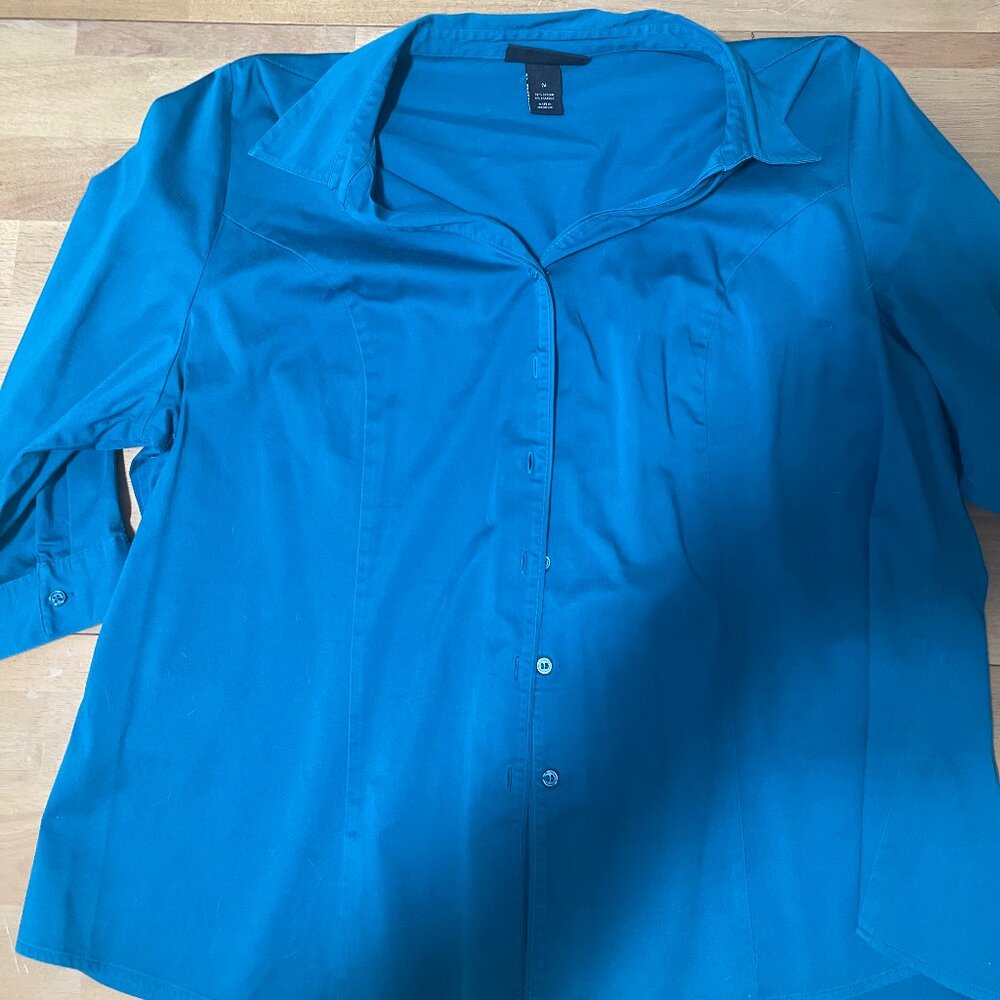 Teal Lane Bryant Buttondown